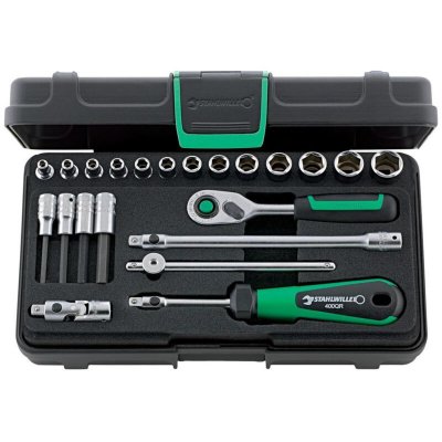 FORMAT Coffret cl&eacute; + douilles 22 pi&egrave;ces Stahlwille 96011181 1/4"""" (6.3 mm)