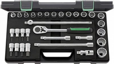 STAHLWILLE Coffret cl&eacute; + douilles 31 pi&egrave;ces  96031439 m&eacute;trique 1/2"""" (12.5 mm)