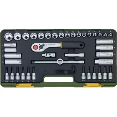 PROXXON Coffret compact avec cliquet &agrave; d&eacute;verrouillage M (3/8) 44 pi&egrave;ces