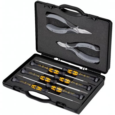 KNIPEX Coffret Compact D'un Jeu De 2 Pinces Esd Et 6 Tournevis Wera