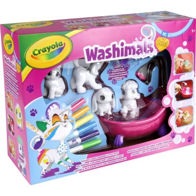 CRAYOLA Coffret  Washimals Mes animaux &agrave; colorier &agrave; l&rsquo;infini