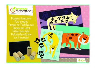 AVENUE MANDARINE Coffret cr&eacute;atif Pelages &agrave; tamponner 