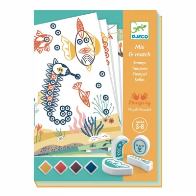 DJECO Coffret cr&eacute;atif Tampons Surprising Animals 