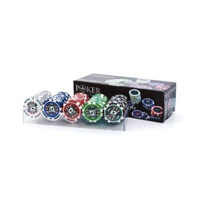 WIDMANN Coffret cristal 100 jetons Poker - en plastique ABS 11,5g