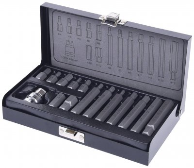 KS TOOLS Coffret d'embouts KS, 6pans male 15 pcs - 4-5-6-7-8-10-12 mm 