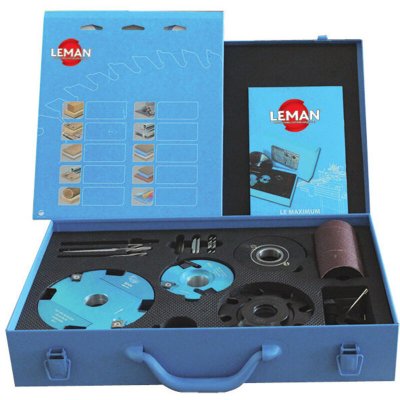 LEMAN Coffret d&rsquo;outils de toupillage MaxiSp&eacute;cial et lame 250 mm