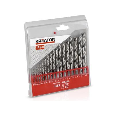 GENERIQUE Coffret de 19 forets en m&eacute;tal HSS Kreator Coffret 19 forets HSS