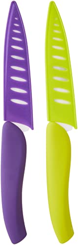PRADEL JEAN DUBOST Coffret de 2 couteaux office avec fourreau en c&eacute;ramique