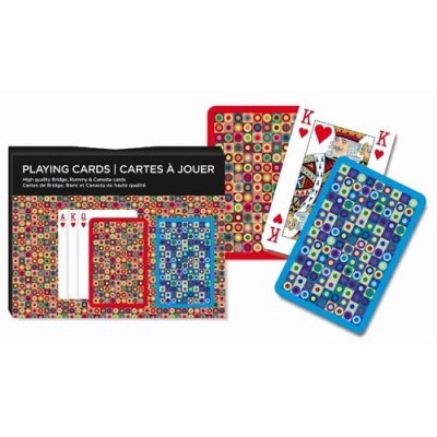 PIATNIK Coffret de 2 jeux de cartes DOTS HC  Multicolore 