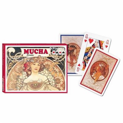 PIATNIK Coffret de 2 jeux de cartes MUCHA DREAMS  Multicolore