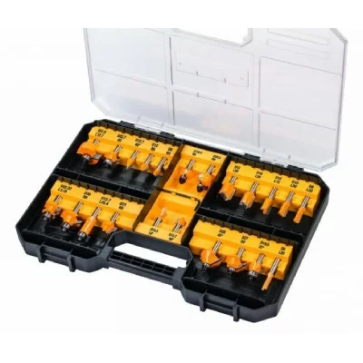 DEWALT Coffret de 22 fraises pour d&eacute;fonceuse  - DT90017-QZ