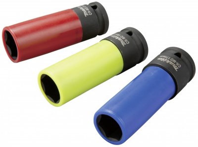 MAKITA Coffret de 3 douilles longues 1/2"" &Oslash; 17 - 19 - 21 mm -  E-12354