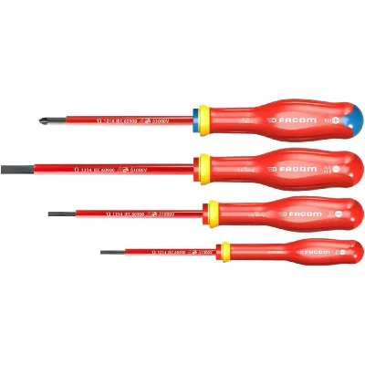 FACOM Coffret de 4 Tournevis Protwist isol&eacute;s 1000V - AT4VEPB (Livr&eacute; avec 2 Tournevis Fente + 2 Prozidriv)