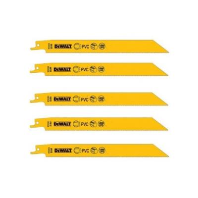 DEWALT Coffret de 5 Lames  DT2359 pour scie sabre Bi-M&eacute;tal 152mm