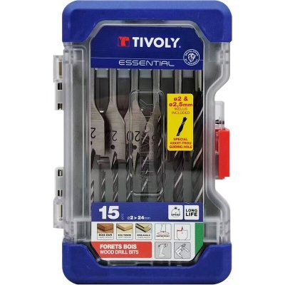 TIVOLY Coffret de 8 forets et 6 m&egrave;ches t15 wood
