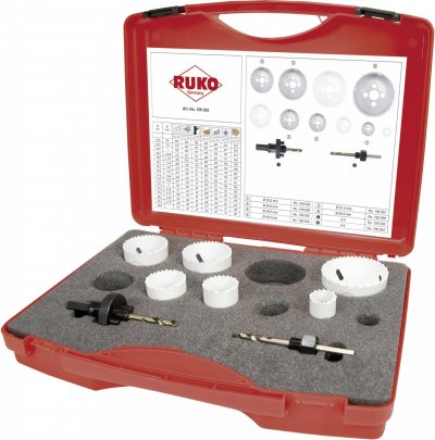 RUKO Coffret de 8 scies HSS-Co8 bim&eacute;tal 