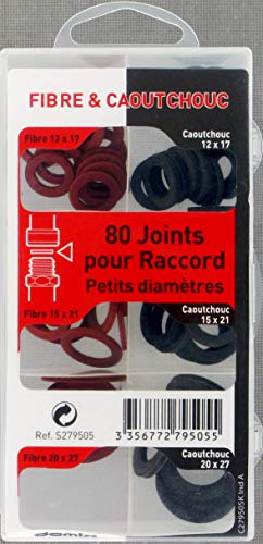 COMAP Coffret de 80 Petits Joints Fibre et Caoutchouc  pour Raccord