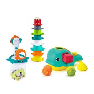 INFANTINO Coffret de bain 3 jouets -  multicolor
