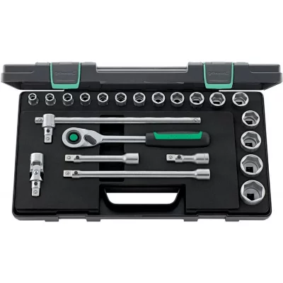 STAHLWILLE Coffret de douilles 1/2 22 pi&egrave;ces 52/16/6QR kn