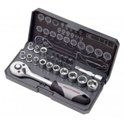 KRAFTWERK Coffret de douilles Basic Line 1/4 - 26 pi&egrave;ces - 204.100.000