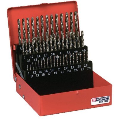 FACOM Coffret de forets taill&eacute;s acier - 1 &agrave; 5,9mm - 50 pcs - 222A.TJ50