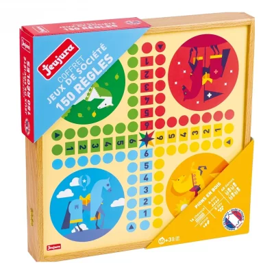 JEUJURA Coffret de jeux classiques -  - 150 r&egrave;gles - D&egrave;s 3 ans