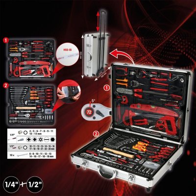 KS TOOLS Coffret de maintenance ks f6 136 pieces - 1-4 - 1-2 HEX-300683