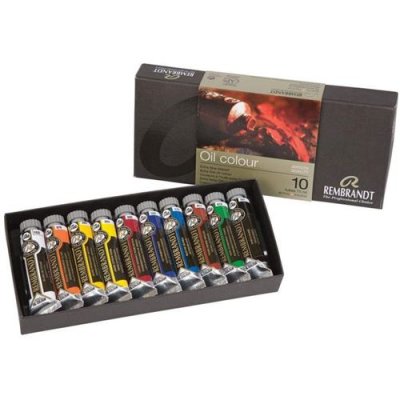 REMBRANDT Coffret de peinture &agrave; l'huile extra-fine - 10 tubes - 