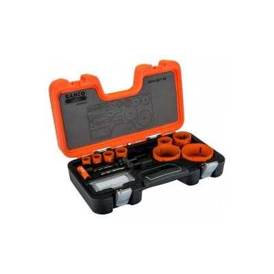 BAHCO Coffret de scies tr&eacute;pans bim&eacute;tal Sandflex pr plaques m&eacute;tal/bois, 16x83 mm - 11 p 