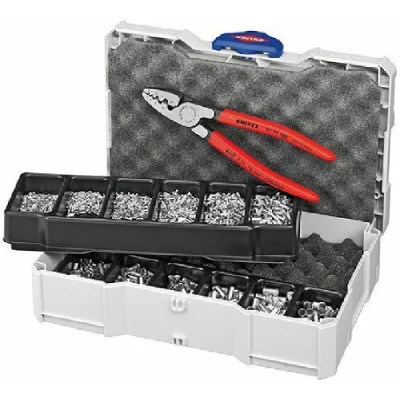 KNIPEX Coffret De Sertissage Pince &Agrave; Sertir 97 71 180 Et Embouts Non Isol&eacute;s