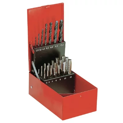 FACOM Coffret de tarauds et forets au cobalt - M3-M12 - 28 pcs - 227.SJ2A