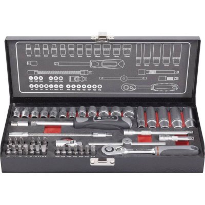 TOOLCRAFT Coffret de vissage -  - 45 pi&egrave;ces 6,3 mm (1/4"")
