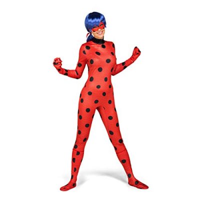 MOM Coffret D&eacute;guisement + Perruque Ladybug Miraculous Adulte - Rouge - XS