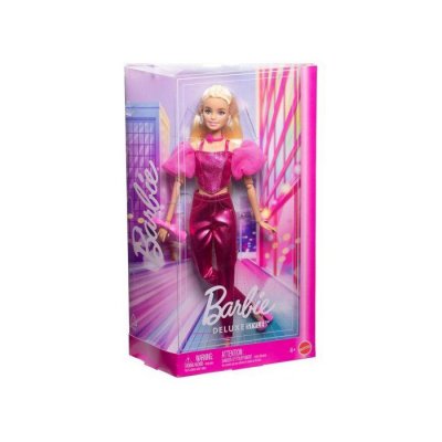 MATTEL Coffret deluxe barbie blonde style n&deg; 5 avec tenue rose - set poup&eacute;e mannequin + 1 carte