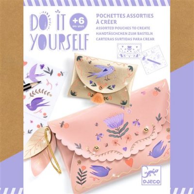 DJECO Coffret DIY Pochettes &agrave; cr&eacute;er Sweet fashionista 