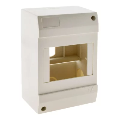 ZENITECH Coffret &eacute;lectrique &nbsp;nu &agrave; &eacute;quiper 1 rang&eacute;e 4 modules blanc