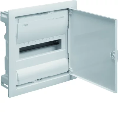 HAGER Coffret encastr&eacute; Volta 12 modules - 1 rang&eacute;e