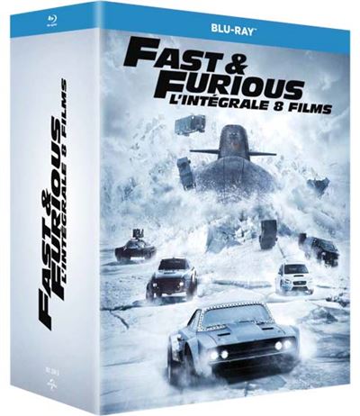 Coffret Fast and Furious L'int&eacute;grale 1 &agrave; 8 Blu-ray