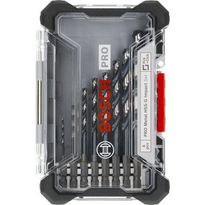BOSCH Coffret forets m&eacute;tal HSS-G Impact Control 1/4'' -  - 2608577146