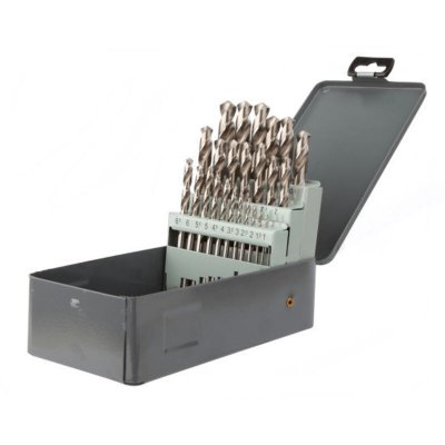 DIAGER Coffret m&eacute;tal de 25 pi&egrave;ces HSS meule pro  - &Oslash;1 &agrave; 13 - 747D