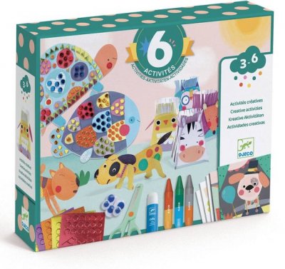 DJECO Coffret multi-activit&eacute;s pour les petits - les animaux et leurs maisons