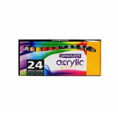 DALER ROWNEY Coffret Peinture acrylique  - 24 x 22 ml -  - couleur variant