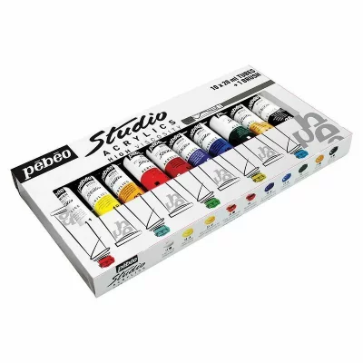 PEBEO Coffret peinture acrylique - P&eacute;b&eacute;o Studio Acrylic 20 ml- 10 tubes