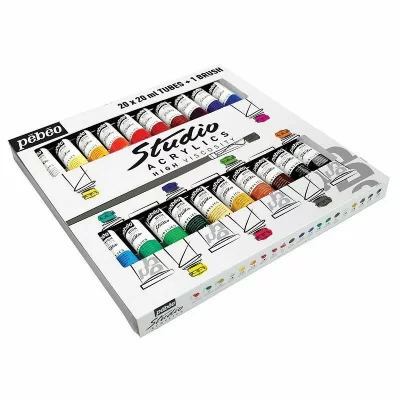 PEBEO Coffret peinture P&eacute;b&eacute;o Studio - 20 x 20 ml - P&eacute;b&eacute;o - couleur variant