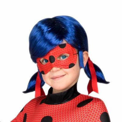 BIGBUY Coffret Perruque Et Masque Enfant Ladybug Miraculous - Multicolore - Taille Unique