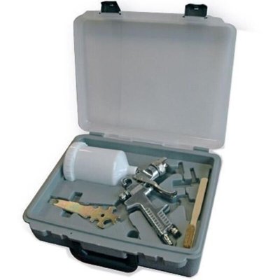 MECAFER Coffret pistolet de peinture &agrave; gravit&eacute; 2 r&eacute;glages 