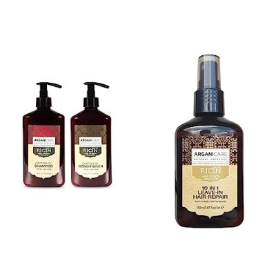 ARGANICARE Coffret Shampooing + Apr&egrave;s-shampooing Ricin 