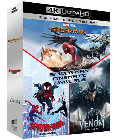 Coffret Spider-Man Cinematic Universe 3 Films Blu-ray 4K Ultra HD