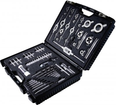 EXACT Coffret tarauds et fili&egrave;res hss 61 pi&egrave;ces  gs61