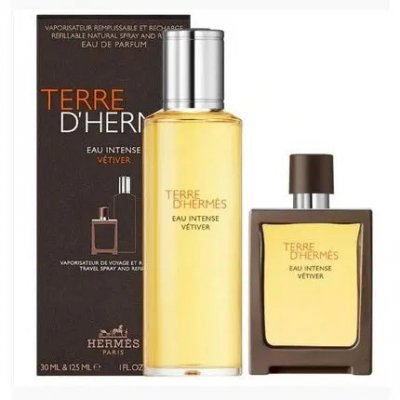Coffret Terre d'Herm&egrave;s Eau Intense V&eacute;tiver - Eau de Parfum + Recharge